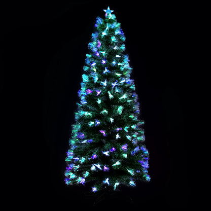 Jingle Jollys Christmas Tree 1.8M 6FT LED Xmas Multi Colour Lights Optic Fibre