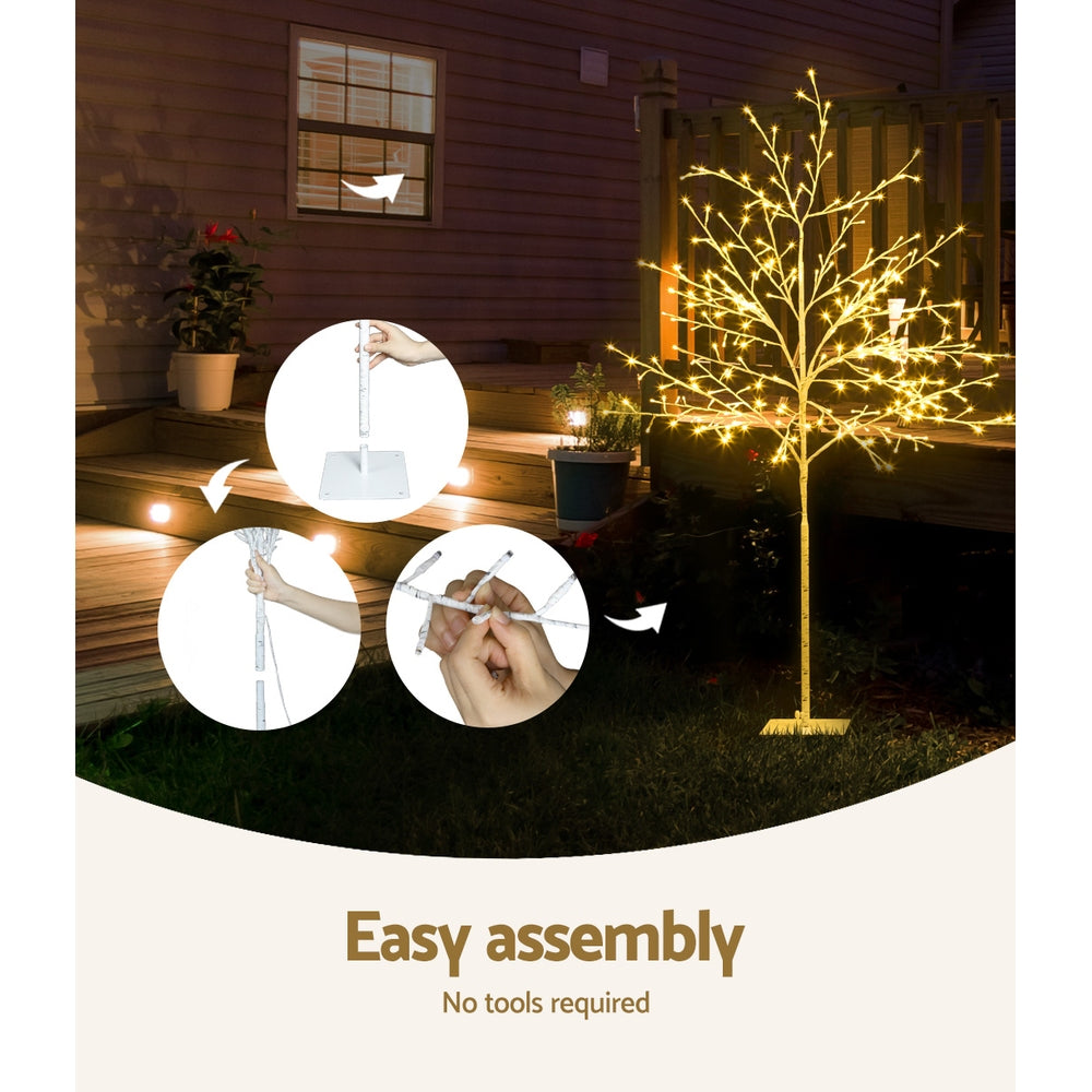 Jingle Jollys Christmas Tree 1.5M 304 LED Trees With Lights Warm White