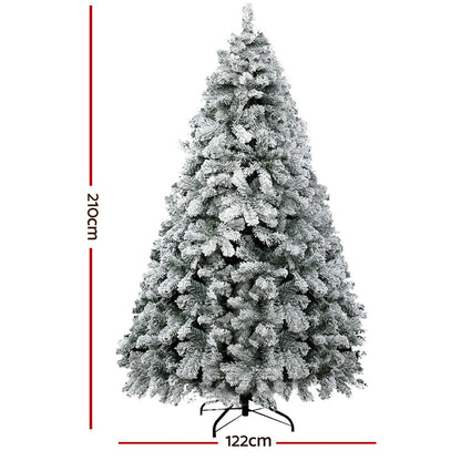 Jingle Jollys Christmas Tree 2.1M Xmas Trees Decorations Snowy 859 Tips