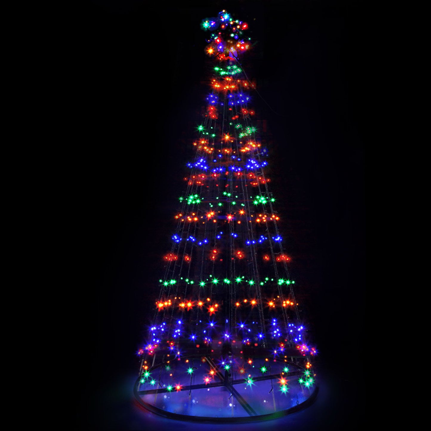 Jingle Jollys Christmas Tree 2.1M 264 LED Xmas Trees Solar Power Multi Colour