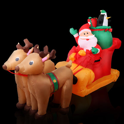 Jingle Jollys Christmas Inflatable Santa Sleigh 2.2M Outdoor Decorations LED