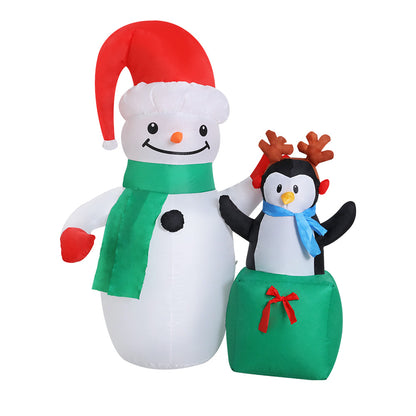 Jingle Jollys Christmas Inflatable Snowman 1.8M Lights LED Outdoor Decorations