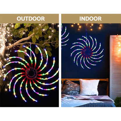 Jingle Jollys Christmas Motif Lights LED Spinner Light Waterproof Colourful